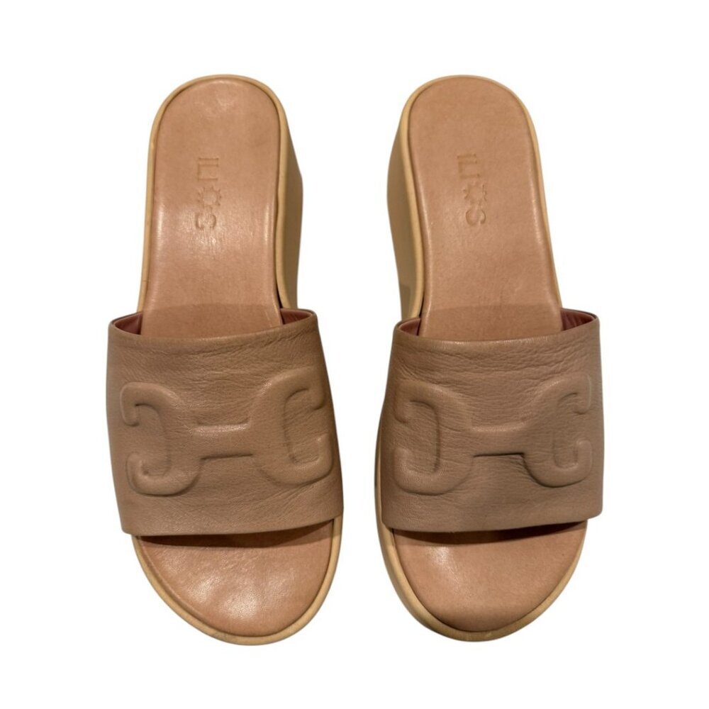 Boutique in Palm Beach Woman's Brown Leather Slides Super Comfy Size 9